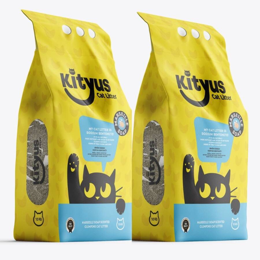 2'li Avantaj Paketi Ekstra Hijyenik İnce Taneli Topaklanan Tozsuz Marsilya Sabunlu Kedi Kumu 2x10lt - 3