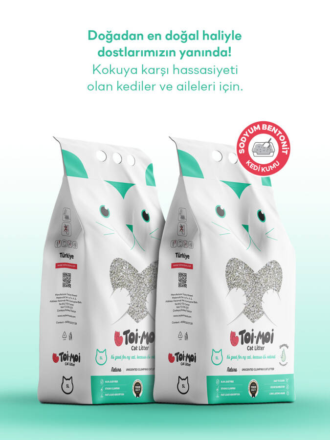 2’li Avantaj Paketi Kokuya Hassas Topaklanan Tozsuz Kokusuz Bentonit Kedi Kumu 2x5Kg - 4