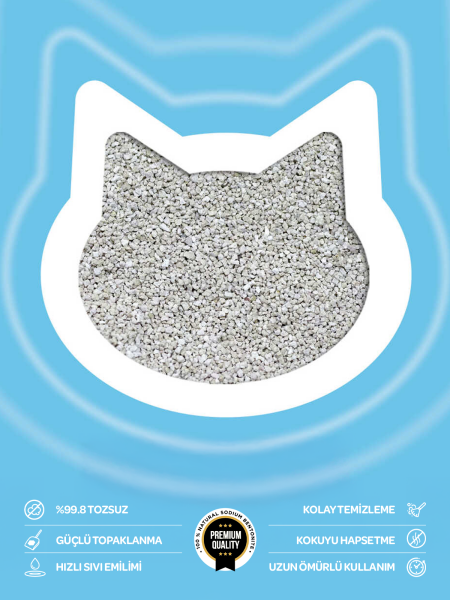 2'li Avantaj Paketi Topaklanan,Tozsuz,Hijyenik Marsilya Sabunlu Bentonit Kedi Kumu 2x10Kg - 2