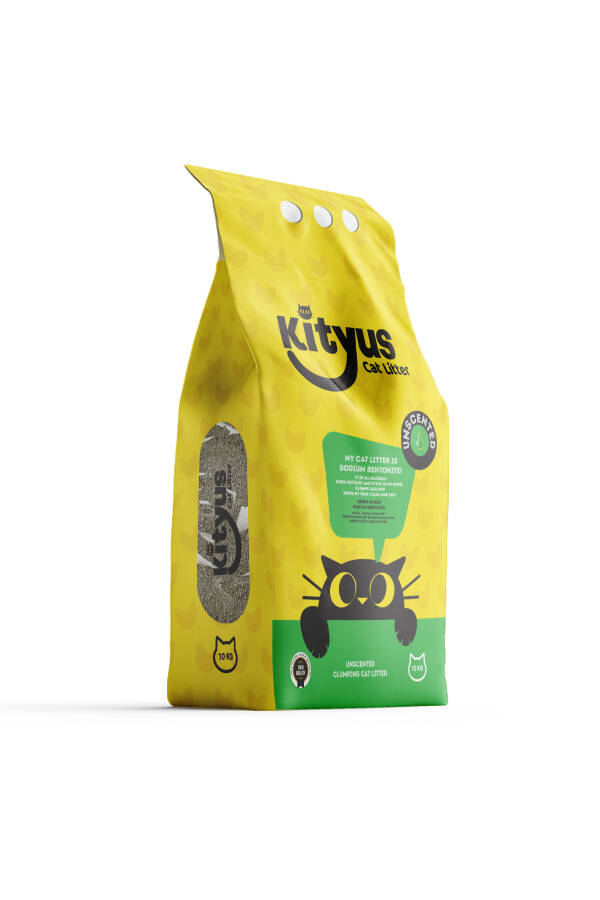 Hassas Kediler için Tozsuz,Topaklanan, Kokusuz Bentonit Kedi Kumu 10lt - 3