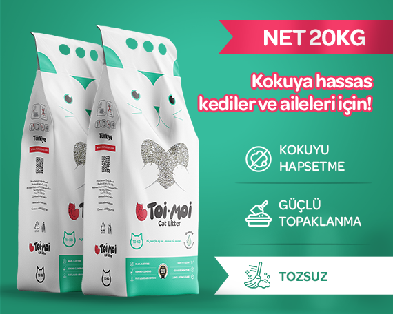 2'li Avantaj Paketi Kokuya Hassas Topaklanan Tozsuz Kokusuz Bentonit Kedi Kumu 2x10kg - 1
